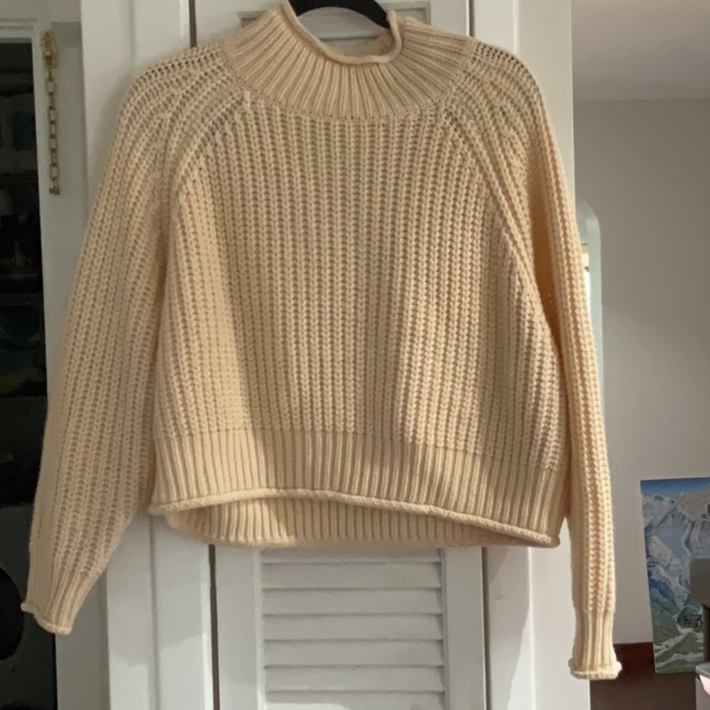 Cropped Cream Sweater